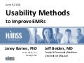 Usability methods to improve EMRs