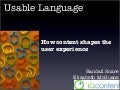Usable Language | How Content Shapes The User Experience