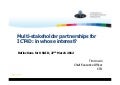 Multistakeholder Partnerships in ICT4D