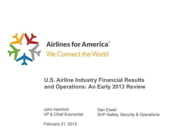 2012 Year End Financial and Operational Results Forecast Prep February 21, 2013 Media Briefing