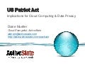 OSCON 2012 US Patriot Act Implications for Cloud Computing - Diane Mueller, ActiveState