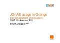 OW2 JOnAS Use CAse, OW2con11, Nov 24-25, Paris