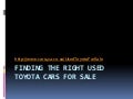 Used toyota cars