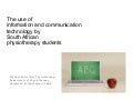 The use of ICT by South African physiotherapy students