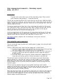 User engagement research final report  - summary, july 2012