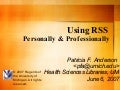 Using RSS Personally and Professionally
