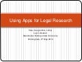 Using apps for legal research