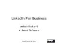 Using LinkedIn For Business