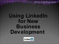 Using LinkedIn for New Business Development - All New
