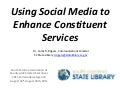 Using social media to enhance constituent services