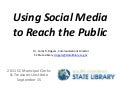Using social media to reach the public