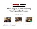 Using social media to shout about impact