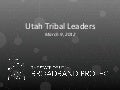 Utah Tribal Leaders Meeting
