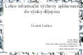 Informační výchova - úvodní hodina