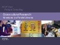 UX Week Presentation from Steve Portigal - Cross-Cultural Research