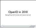 OpenID UX Summit - Lessons Learned from RPX