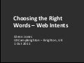 Choosing the Right Words - Web Intents/Actions