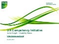 UX Competency - A research based framework for UX/UCD practitioners