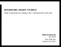 Designing Smart Things: user experience design for networked devices