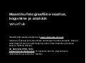 Maastiku fotograafiline vaatlus, kogumine ja analüüs