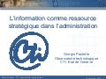 L&rsquo;information comme ressource stratégique