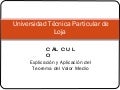 Teorema del Valor Medio