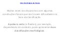 Valor morfológico da palavra e sintaxe