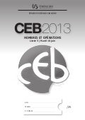 éValuation certificative   ceb - 2013 - mathématiques - nombres et opérations (ressource 9962)