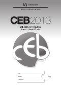 CEB 2013 - Mathématiques - solides et figures