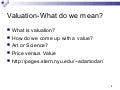 Valuation class