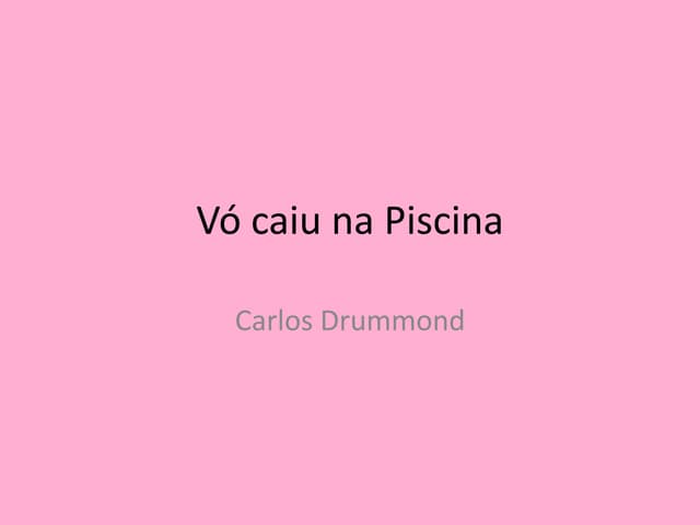 Vã³ caiu na piscina
