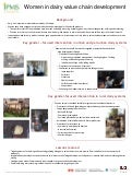 Women in dairy value chain development 