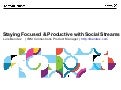 Staying Productive with Social Streams
