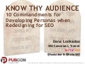 10 Commandments to Developing Personas when Redesigning for SEO
