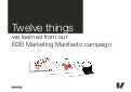 12 Lessons from the B2B Marketing Manifesto Campaign
