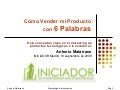 Cómo Vender mi Producto con 6 Palabras