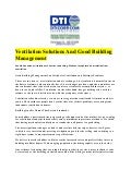 Ventilation solutions and good building management
