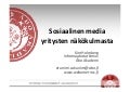 Sosiaalinen media yritysten käytössä