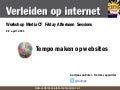 Tempo maken op websites - Workshop op MediaCT FAS