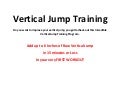 Vertical Jump Training - Improve you Vertical Jump in 15 minutes