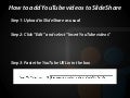 How to add Youtube Videos to SlideShare Presentations