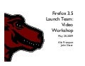 Video Workshop May20