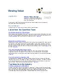 Viewing Value eNewsletter July 28, 2010