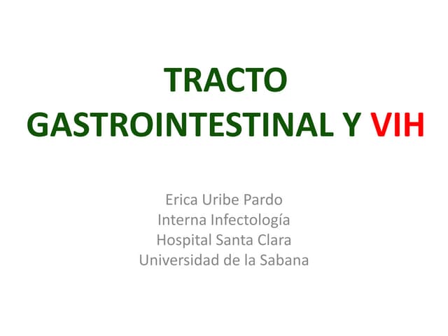 VIH y tracto digestivo