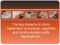 The Impact of a Vision Impairment on sensory, motor, communication and congitive development