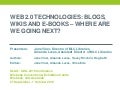 MLC Libraries and Web 2.0 technologies