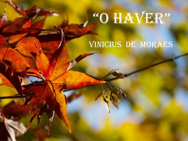 Vinicius de Moraes - O Haver