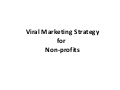 Viral marketing strategy for non-profits