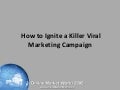Viral Marketing, Igniting the Buzz