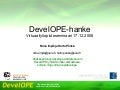 DevelOPE virtuaaliyliopistoseminaarissa 17.12.2008